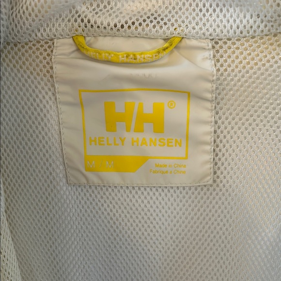 Helly Hansen Cream and Yellow Waterproof Jacket with Mesh Lining - Picture 3 of 5